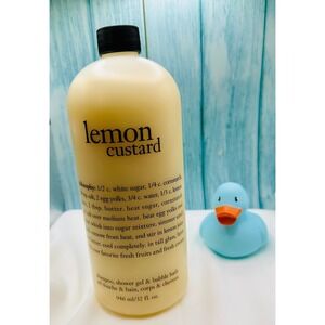 32 oz Philosophy Lemon Custard 3-in-1 Shampoo Shower Gel & Bubble Bath w/ Pump